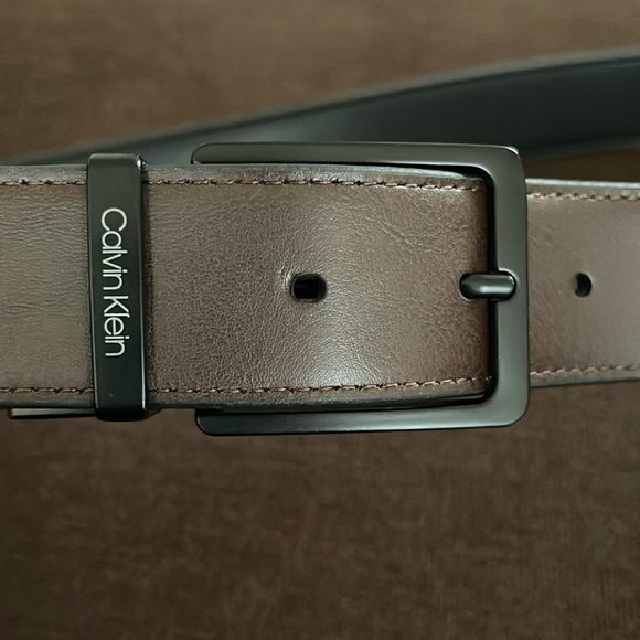 Calvin Klein Reversible Belt Black Brown Size M 34 - 36 - Picture 3 of 5